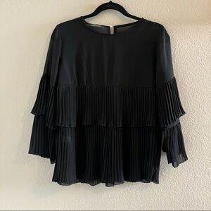 Boohoo Woven pleated smock top